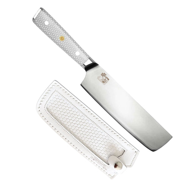 White Tessellation Series 17.5 cm Nakiri Vegetable Knife